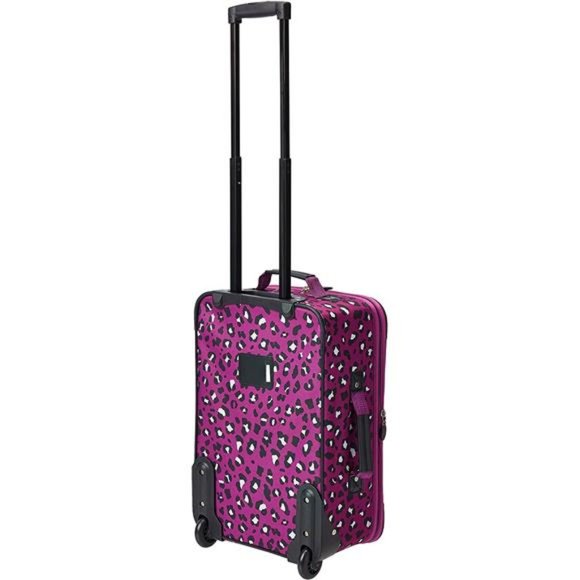 Upright Luggage Set, Expandable, Travel Bag Travel Set Purple, 2-Piece (14/19) - Picture 3 of 6